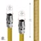 Flextron Gas Line Hose 5/8'' O.D.x72'' Len 3/4" MIP Fittings Yellow Coated Stainless Steel Flexible Connector FTGC-YC12-72N - alternate 5